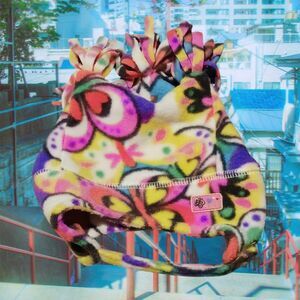 The Children's Place Baby Hat Fleece Multicolor Butterfly Heart Print 6-12 Mos